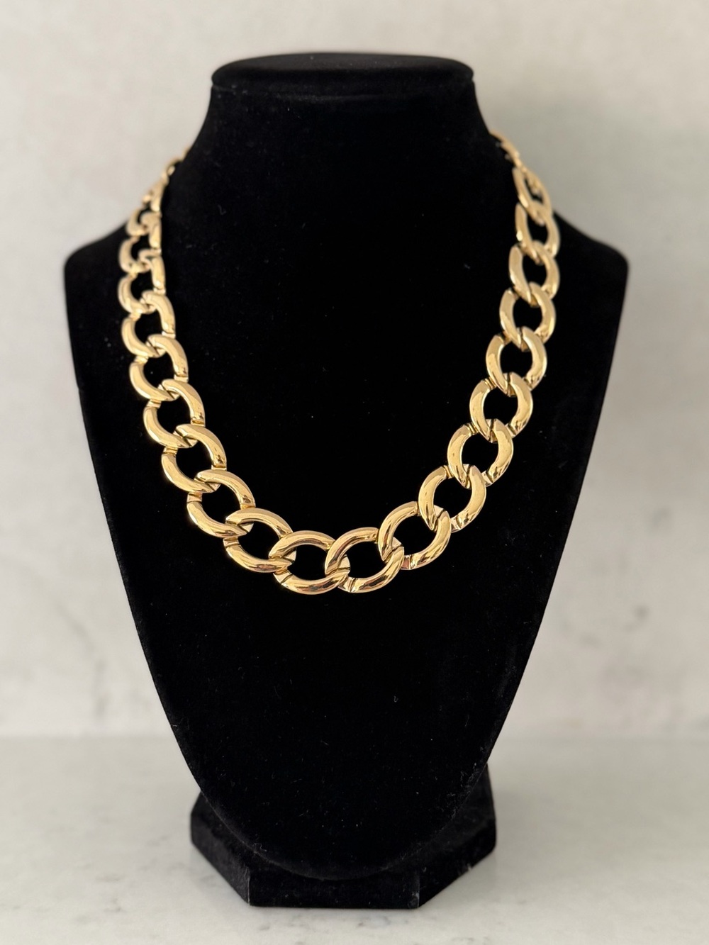 Vintage Gold Link Necklace - Women Jewelry